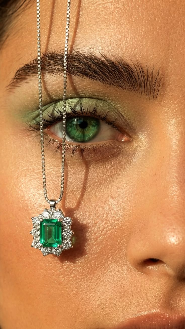 Green Glamour Necklace for Woman